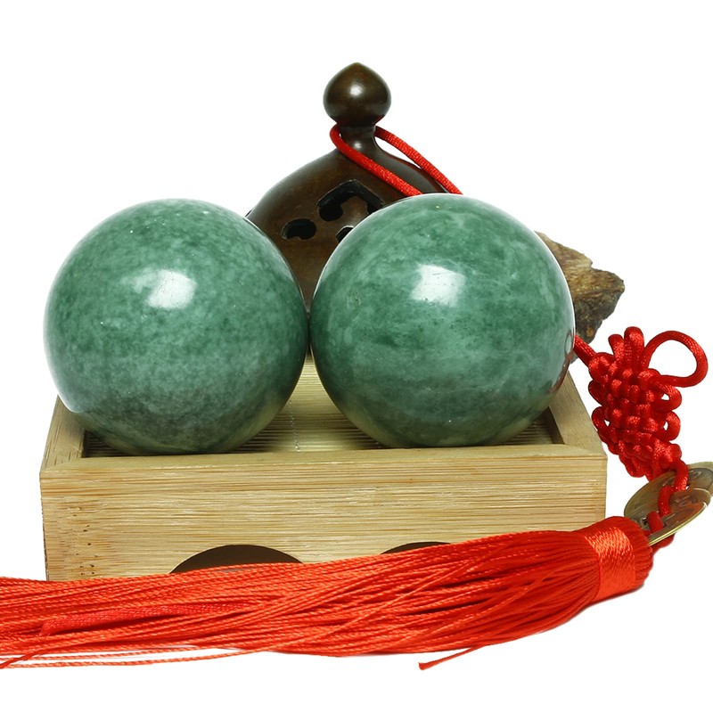 STCREE 5cm Exercise Handballs Soild Marble Chinese Baoding Balls Dark