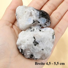 AWARDSEN Moonstone Crystals Healing Stones, 5 cm Labradorite Water Stones, Rough Stones, Natural Stones for Meditation, Witchcraft Ceremony, Natural Recognition and Esoteric Gifts, 1 Piece