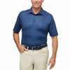 Greg Norman Men's Performance Golf Polo, Deep Blue, Medium