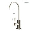 Max Water Reverse Osmosis Modern Designer Style Faucet, Designer BN