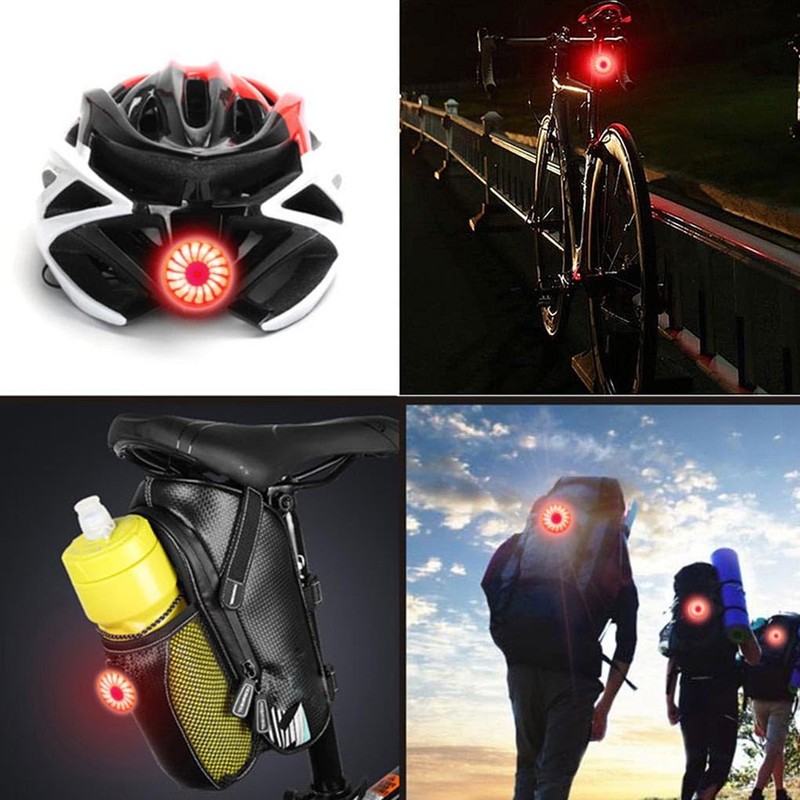 tieedhfu Bike Tail Light Rear Lamps Flashlight LED Warning Lantern
