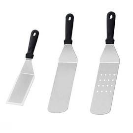 Spatula Grill Spatula Set Made of Stainless Steel Robust and Stable Burger Spatula Grill Cutlery Set Shovels Scraper for Plancha Teppanyaki