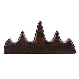 I-MART Chinese Calligraphy Brush Holder, Wooden Pen Rack Rest Stand for Writing Brushes (Rosewood)