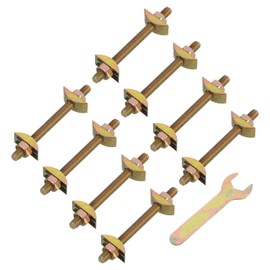 sourcing map 5/16" x 4" CounterTop Connector, 8 Set Table Fastener Furniture Connecting Kit Used to Connect Table Top Bed Butcher Block CounterTops