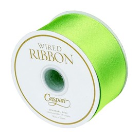 Caspari Solid Satin Citron Ribbon - 6 Yard Spool