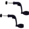 Pack of 2 Black Universal Plastic Power Handle Fishing Reels