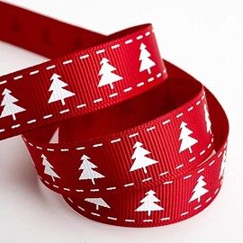 Italian Options Christmas Tree Ribbon 16mm x 5m Scarlet