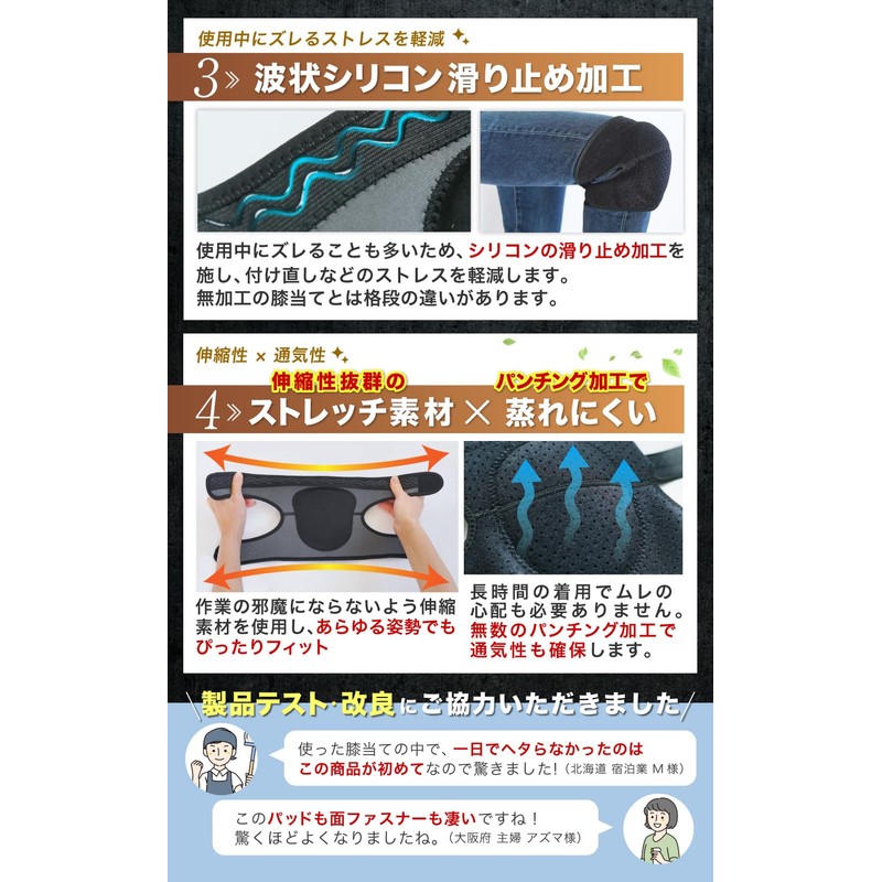【Professional Floor Repair Supervision】 Knee Pads for Work 【Strong Velcro