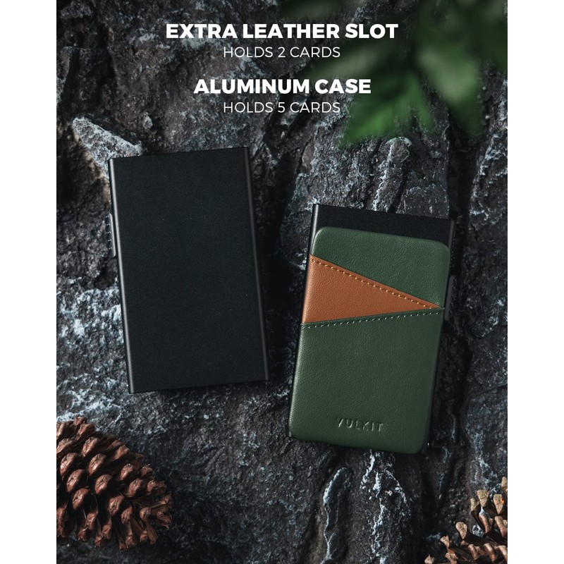 VULKIT Credit Card Holders for Men Pop-up Card Wallet RFID
