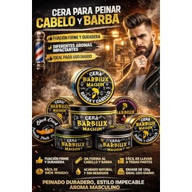 Barbiux Cera Pega Perron para Cabello y Barba Fijación Extrema Xtra Firme 120g