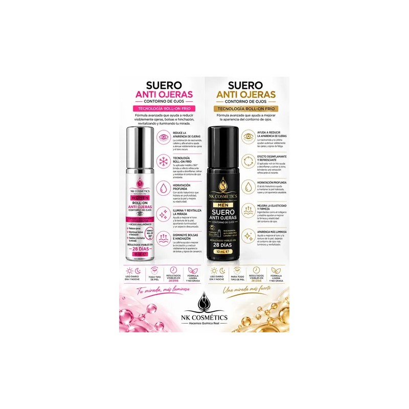 2pz Suero Anti Ojeras Roll On Hombre Y Mujer Nk