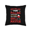 Pork Pulling Butt Rubbing Grillmaster Funny BBQ Throw Pillow