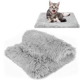 CHMMY Fluffy Dog Blanket, Soft Cat Blanket, Fleece Blanket, Washable Deck for Pets, Dogs, Cats, Puppies, Soft Warm Mat for Pets, Dogs, Cats, Puppies (Grey, M: 54 x 78 cm)