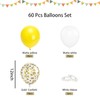 60P Matte Yellow White Balloons With Gold Confetti for Her,