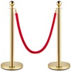 VEVOR Velvet Ropes and Posts, 5 ft/1.5 m Red Rope,