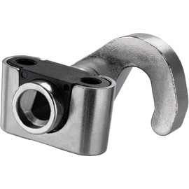 Gedotec Swivel Bar Lock Wardrobe Furniture Lock Accessory Set | Replacement Parts Set for Screwing | Rod Guide & Catching Hook - Closing Hook | 1 Set - Swivel Bar Lock for Profile Bars 6 mm