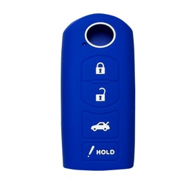 Key Fob Cover for Mazda CX5: 4 Buttons Key Fob Case Fit for Mazda 6 MX-5 Miata 3 CX-9 CX-5 2009 2010 2011 2012 2013 2014 2015 2016 2017 2018 2019 2020丨Remote Protector WAZSKE13D01 WAZSKE13D02 (Blue)