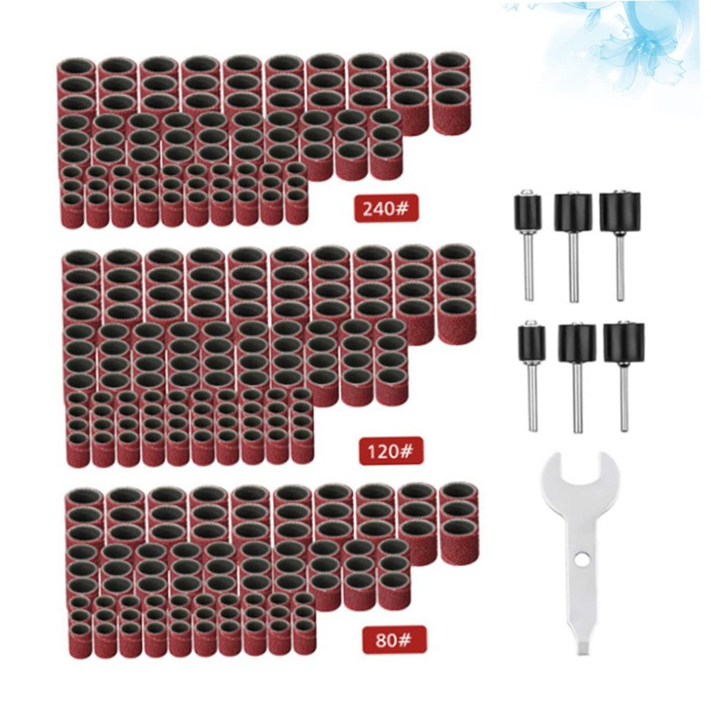 Tofficu 307pcs Electric Emery Polishing Circle Durable Emery Grinding Discs