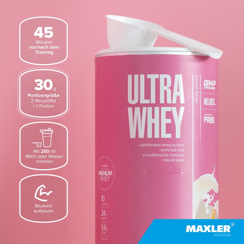 Maxler Ultra Whey Protein - 24 g Protein per Serving