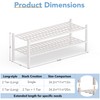 Haddockway Long 2 Tier Bamboo Shoe Rack Storage Organizer, Multifunctional