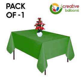 creative balloons Green Polyester Table Cover 72 x 54 Rectangular Table Cloth 1 Pack Linen Fabric Table Cover for Indoor Outdoor Dinner Party Waterproof Wrinkle Resistant Table Cover