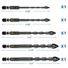 5 Pcs Masonry Concrete Drill Bit Set for Tile Brick