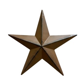 Grace Home Metal Patrotic Old Glory American Flag Barn Star July of 4th Decoration (12"-Rust)