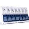 MERICARGO Weekly Pill Box Organiser, Large Daily Pill Organiser 2 Times a Day, Travel Tablet Organiser with Easy Push Button Design for Meds, Vitamin, Fish Oil, Supplements