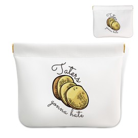 URMISU Funny Kitchen Puns Makeup Bag, Veggie Themed Leather Travel Makeup Pouch Cosmetic bags for Women, Birthday Gifts for Best Friend Woman, Small Cosmetic bag, 01