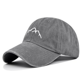 MAZELIKEHOOD Baseball Cap Adjustable Sport Unisex Breathable Mountain Sun Hat for Women Men Grey