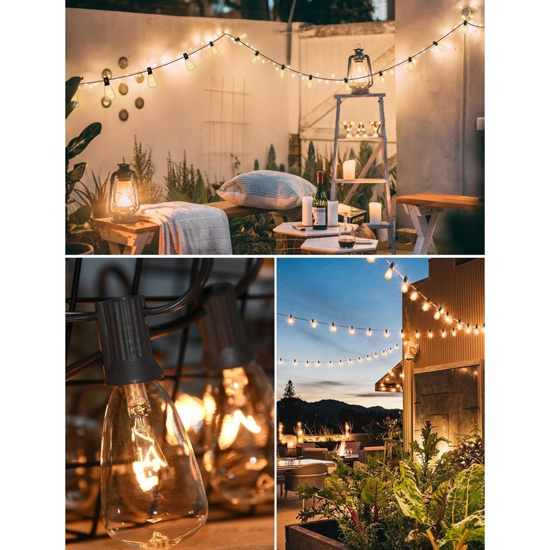 25-Pack ST35 Light Bulbs Replacement Edison Clear Bulbs -5 Watts