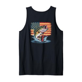 #snirt USA Angler, America Bass Angler, Fishing Gift USA Tank Top