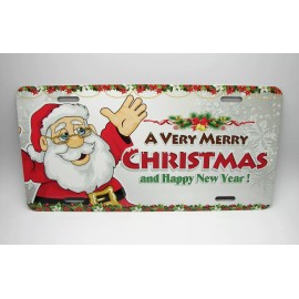 DIGIART INTERNATIONAL MERRY CHRISTMAS METAL LICENSE PLATE NEW YEAR SEASONAL SPIRITUAL HAPPY HOLIDAYS