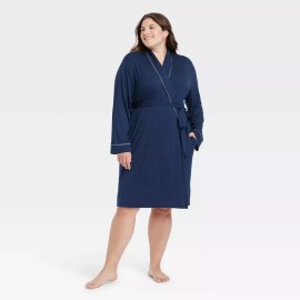 NAVY Women's Beautifully Soft Robe - Stars Above Navy (3X-4K) - NEW