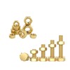 FOCMKEAS 20PCS M6-1 Brass Hex Nuts, Metric Coarse Thread Hexagon