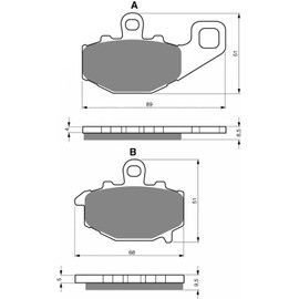 Brake Pad SEMC for Kawasaki Motorcycle 600 Zx-6 RR Ninja 2003 To 2006 Ar New