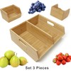 MinBoo Bamboo Stackable Pantry Storage Bins Potato and Onion Storage,Fruit