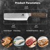 HAZMUSS 6.4 Inch Japanese Hammered Nakiri Knife, High Carbon Stainless