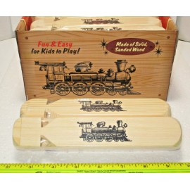 Train Whistle TWO Whistles Large 7.5" Solid Wood - Locomotive Sound, CHOO CHOO