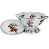 Golden Rabbit Enamelware - 2-piece Colander Gift Set (Cherry)