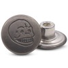 17mm Skull and Bones Gun Black Jean Buttons No-Sew Tack