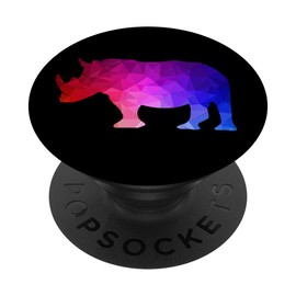 Rhino Geometric Blue Purple Red Pattern on Black - Rhino