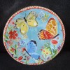 Pier 1 Imports Porcelain 9” Plate Butterflies Flowers NEW