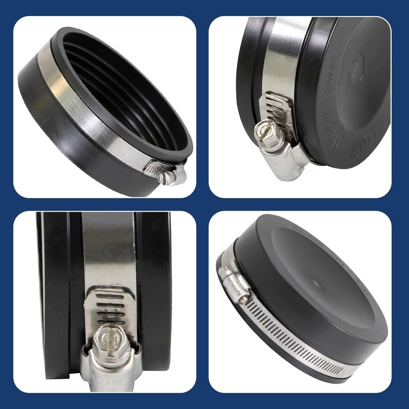 Supply Giant 3962 Flexible PVC Pipe Cap with Stainless Steel