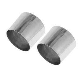 Motoforti Mandrel Exhaust Bend Elbow Concentric Reducer Car Exhaust Pipe Tubing Piping Adapter 4" OD to 4.5" OD 201 Stainless Steel Silver Tone 2 Pcs
