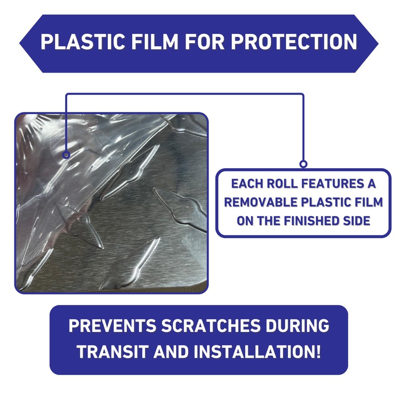 EAGLE 1 8FT Long FT Embossed Aluminum Diamond Checker Plate-