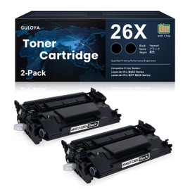 CF226XD 26X Black High Yield Toner Cartridge with Chip 2-Pack, 26X Toner Replacement for HP 26X Toner 26A CF226A Compatible with Laser Pro M402-M403 Series; MFP M426-M427, M426f-M427f Series Printer