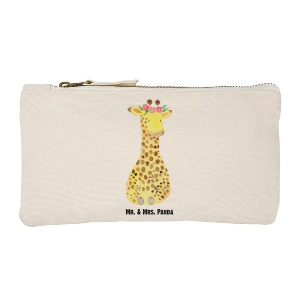 Mr. & Mrs. Panda Giraffe Flower Wreath Make-Up Bag, White,