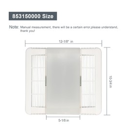 Thaekuns 85315000 Ventilation Fan Grille & Lens | Bathroom Exhaust Fan Cover for Broan-Nutone 663, 663N, 663FL, 663L, 663LN, 669L, 669LN, 669FN, 763RL, 763RLN, 769RL,769RLN,769RF,769RFT,770F