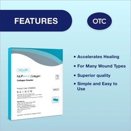 MedVance TM Collagen - Collagen Powder for Wounds, Over The Counter, 1g per Pack (5 Pack)